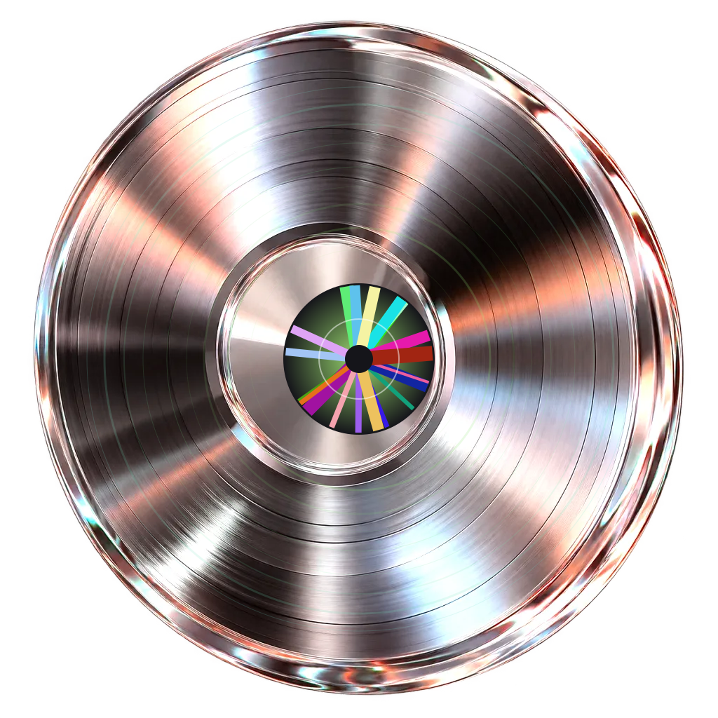 Realistic glass record design preview